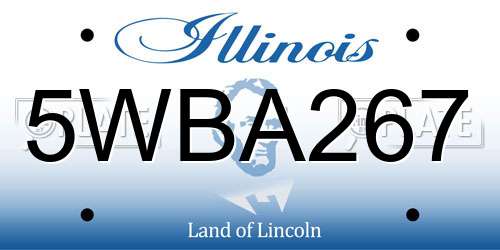 5WBA267 Illinois License Plate