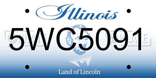 5WC5091 Illinois License Plate
