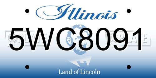 5WC8091 Illinois License Plate