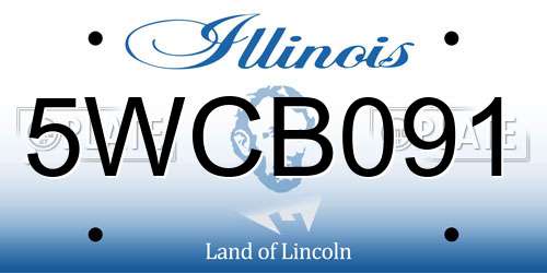 5WCB091 Illinois License Plate
