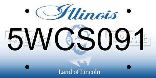 5WCS091 Illinois License Plate