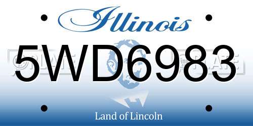 5WD6983 Illinois License Plate