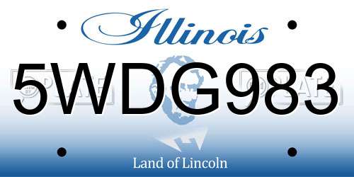 5WDG983 Illinois License Plate