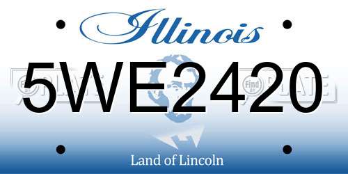 5WE2420 Illinois License Plate