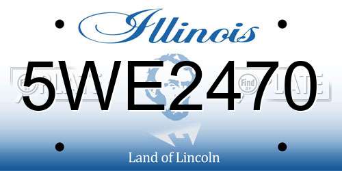 5WE2470 Illinois License Plate