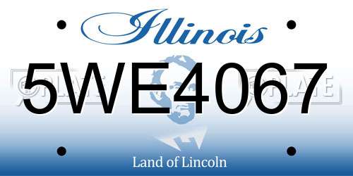 5WE4067 Illinois License Plate