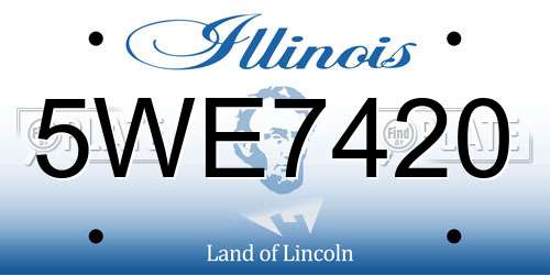 5WE7420 Illinois License Plate