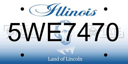 5WE7470 Illinois License Plate