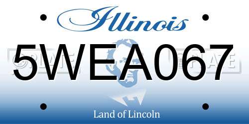 5WEA067 Illinois License Plate