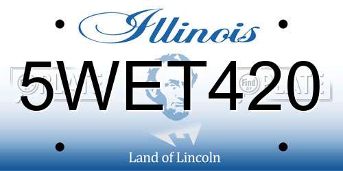 5WET420 Illinois License Plate
