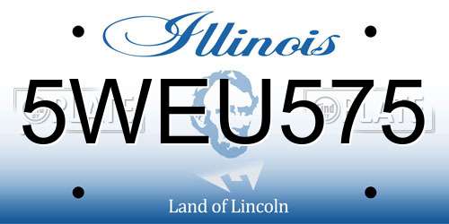 5WEU575 Illinois License Plate