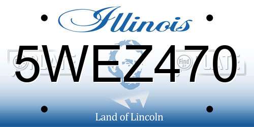 5WEZ470 Illinois License Plate
