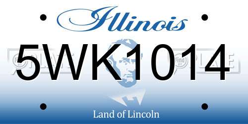 5WK1014 Illinois License Plate