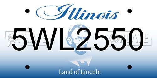 5WL2550 Illinois License Plate