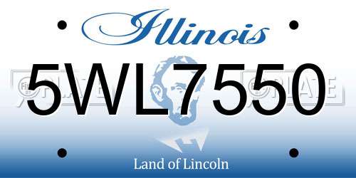 5WL7550 Illinois License Plate