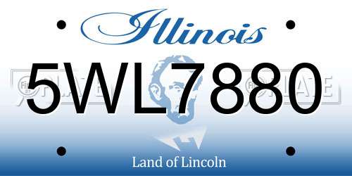 5WL7880 Illinois License Plate