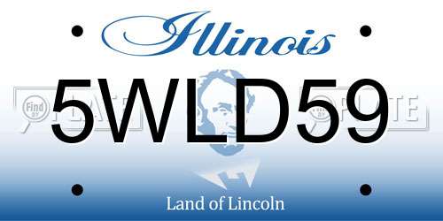 5WLD59 Illinois License Plate