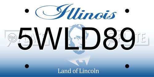 5WLD89 Illinois License Plate