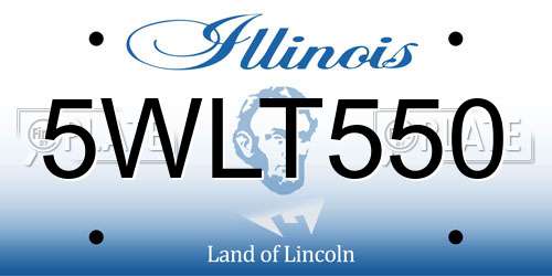 5WLT550 Illinois License Plate
