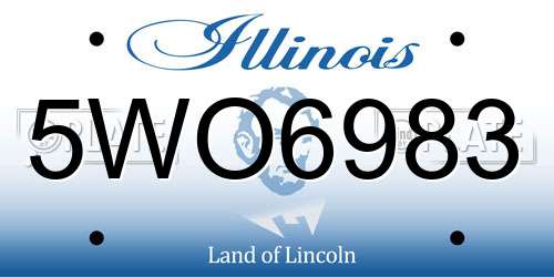 5WO6983 Illinois License Plate