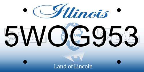5WOG953 Illinois License Plate