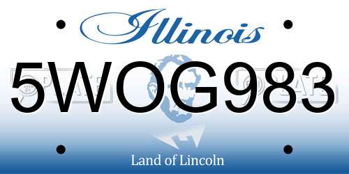 5WOG983 Illinois License Plate