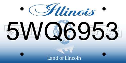 5WQ6953 Illinois License Plate