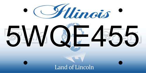 5WQE455 Illinois License Plate