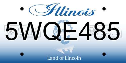 5WQE485 Illinois License Plate