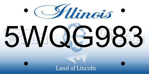 5WQG983 Illinois License Plate