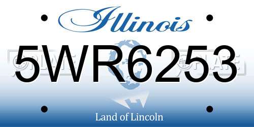 5WR6253 Illinois License Plate