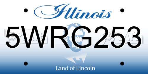 5WRG253 Illinois License Plate