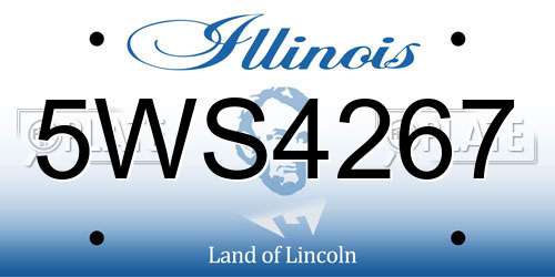 5WS4267 Illinois License Plate