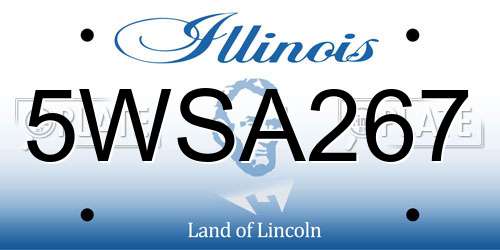 5WSA267 Illinois License Plate