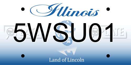 5WSU01 Illinois License Plate