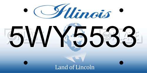 5WY5533 Illinois License Plate
