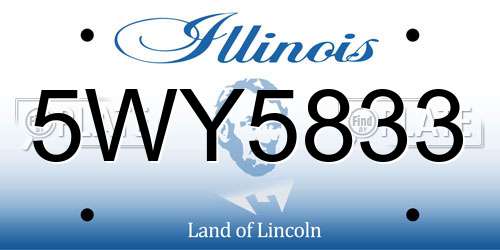 5WY5833 Illinois License Plate