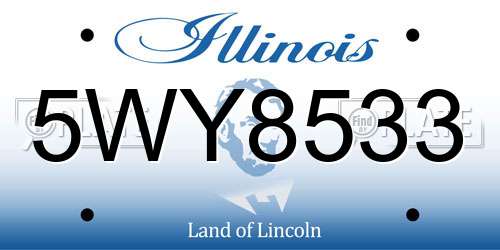 5WY8533 Illinois License Plate