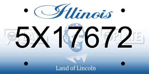 5X17672 Illinois License Plate