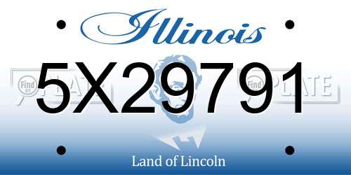 5X29791 Illinois License Plate