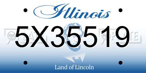 5X35519 Illinois License Plate