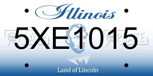 5XE1015 Illinois License Plate