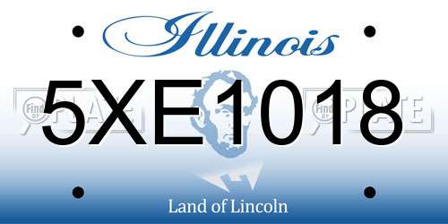 5XE1018 Illinois License Plate