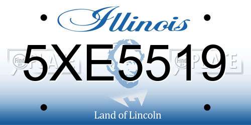 5XE5519 Illinois License Plate