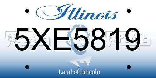 5XE5819 Illinois License Plate