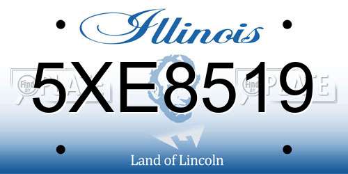 5XE8519 Illinois License Plate
