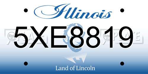5XE8819 Illinois License Plate