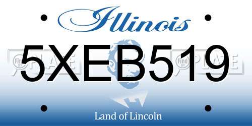 5XEB519 Illinois License Plate