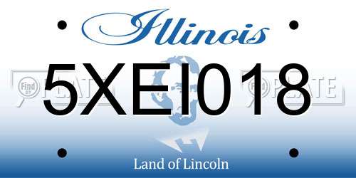 5XEI018 Illinois License Plate