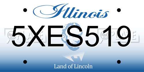 5XES519 Illinois License Plate